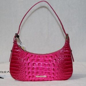NWT BRAHMIN Kyrie Shoulder Bag Handbag Pink Ombre Melbourne Leather Purse